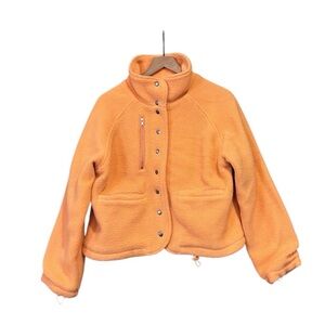 POL Snap Button Fleece Long Sleeve Jacket Orange Women’s Size Small